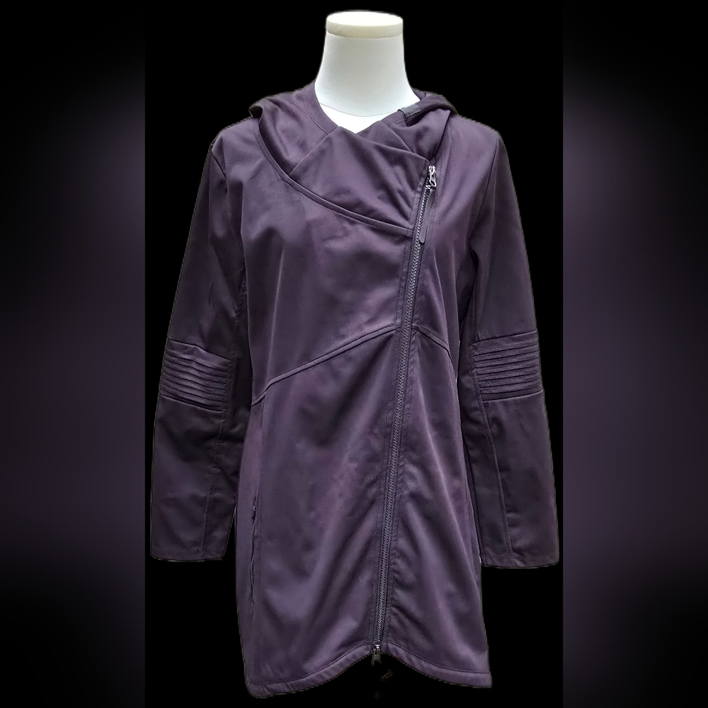 Mondetta Purple Asymmetrical Zip Utility Jacket